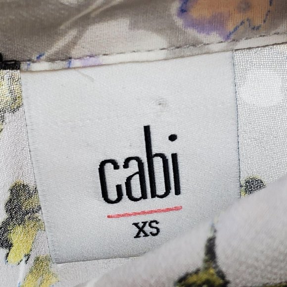 Cabi Matinee Sheer Floral Button Up Blouse Sz XS - Picture 7 of 10